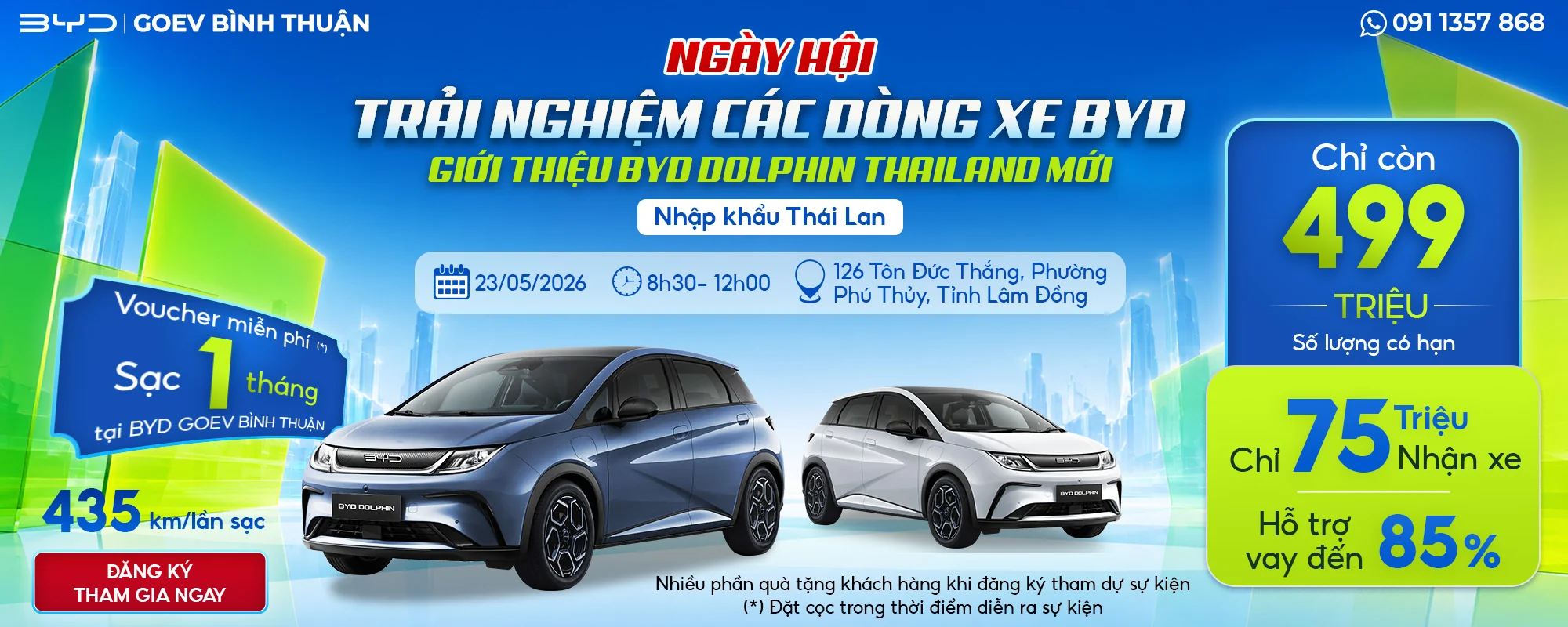 Sự kiện ra mắt BYD Dolphin 2026 tại Phan Thiết