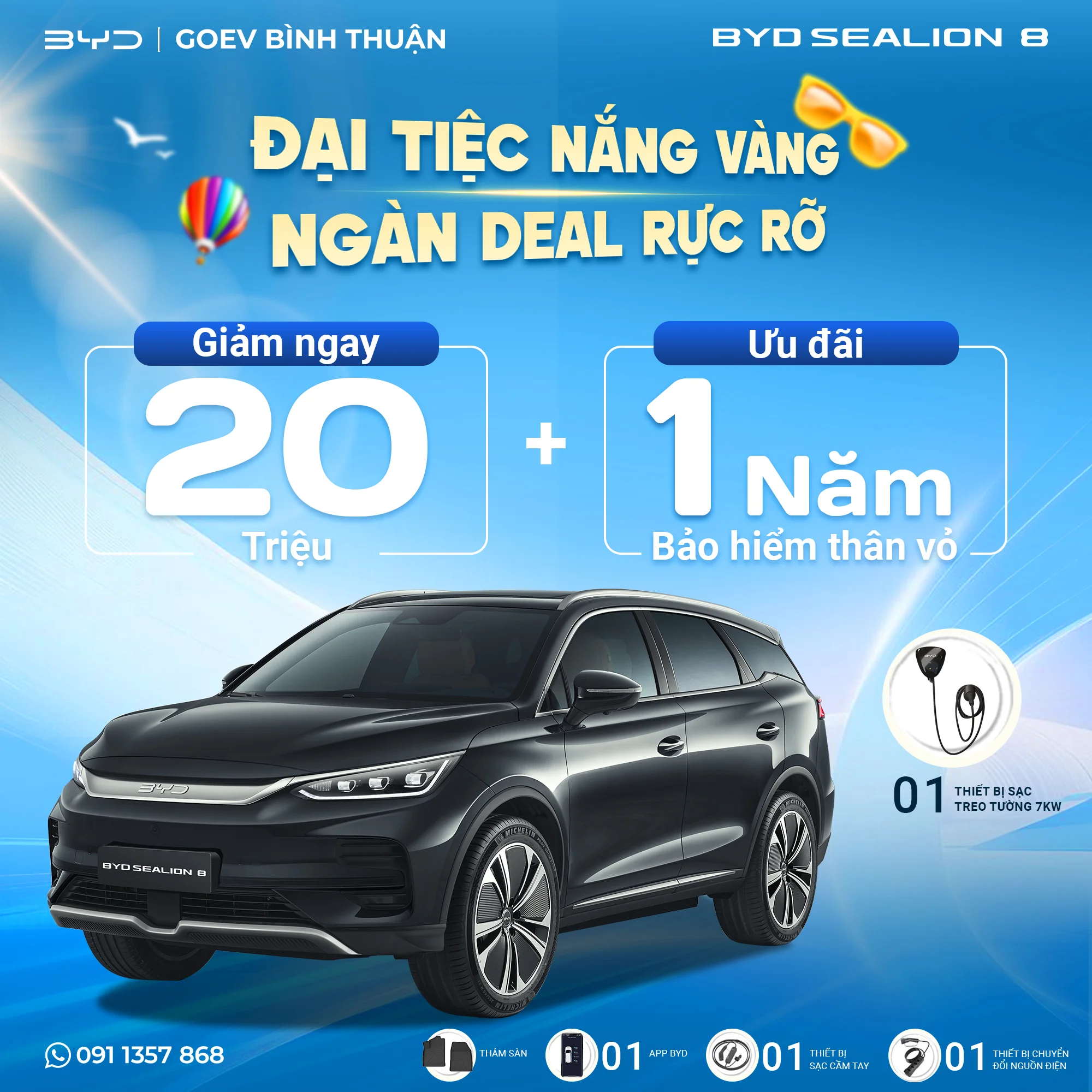 BYD Sealion 8 – SUV cỡ lớn tại sự kiện lái thử xe điện BYD Karinox Coffee Khánh Hòa