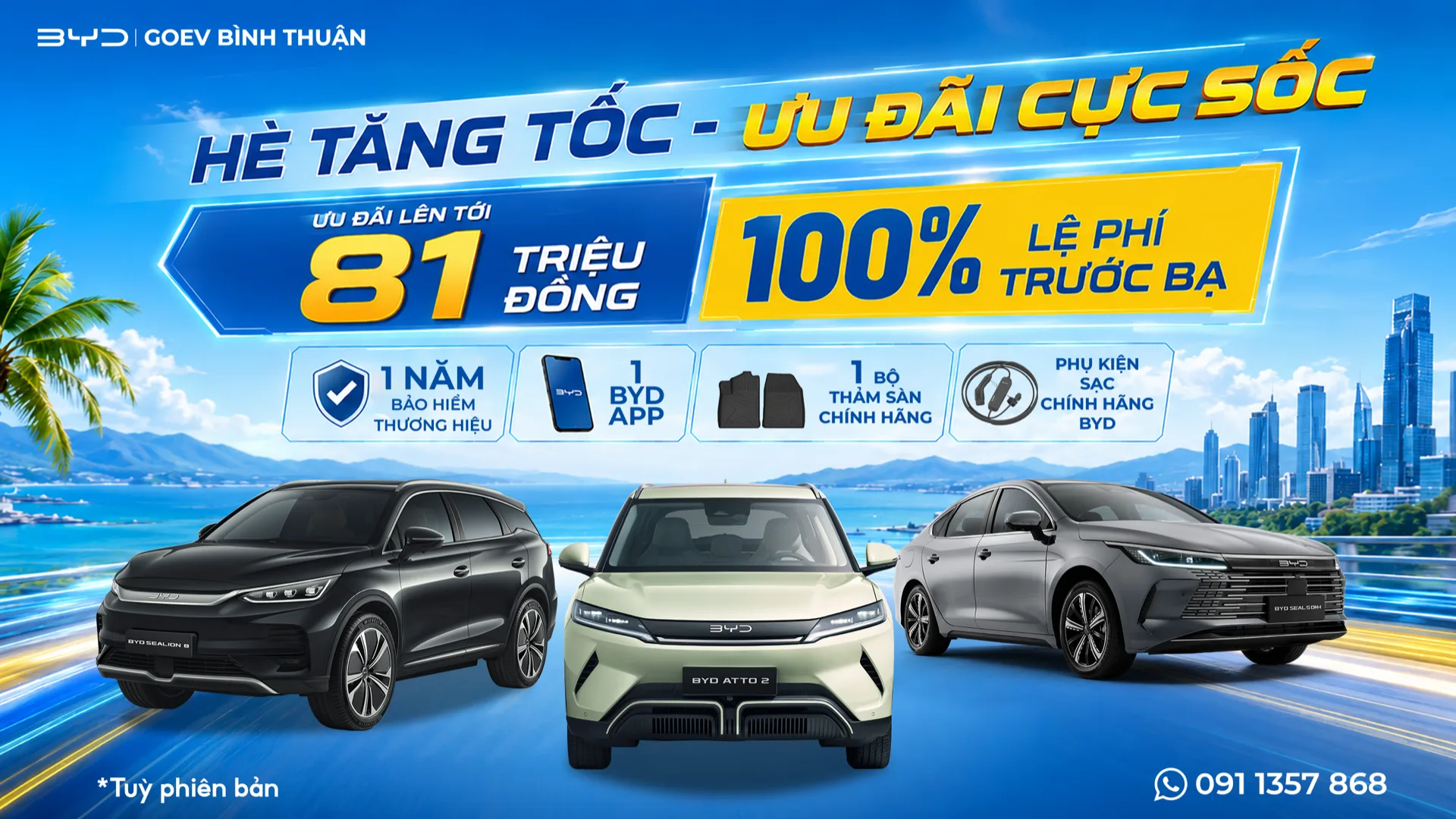 Khuyến Mãi BYD Tháng 7/2026: Hè Tăng Tốc – Ưu Đãi Cực Sốc Lên Đến 81 Triệu Đồng