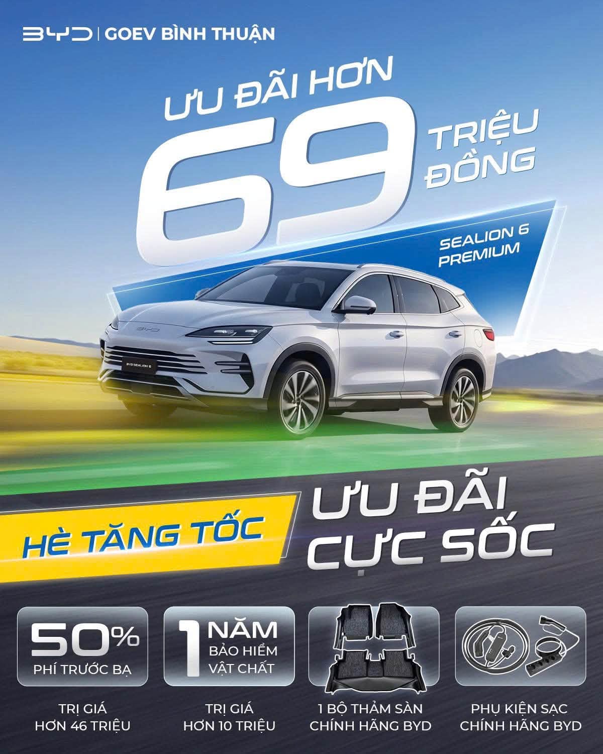 Khuyến Mãi BYD Tháng 7/2026: Hè Tăng Tốc – Ưu Đãi Cực Sốc Lên Đến 81 Triệu Đồng 3 Khuyến mãi tháng 7/2026 BYD Sealion 6 - ưu đãi hơn 69 triệu đồng