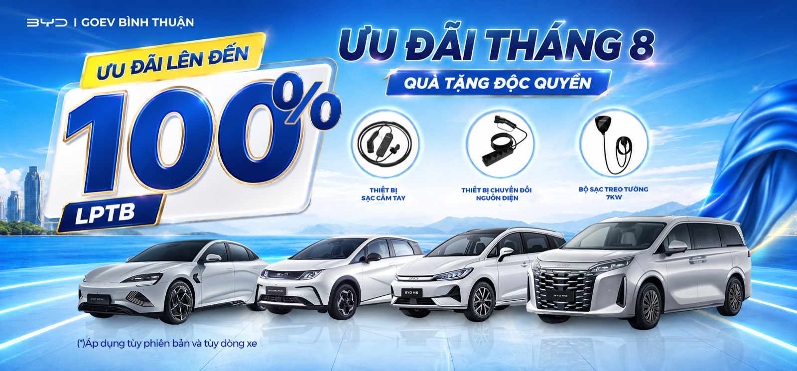 Khuyến Mãi BYD Tháng 8/2026 – Ưu Đãi Đến 100% Lệ Phí Trước Bạ Cùng Quà Tặng Độc Quyền