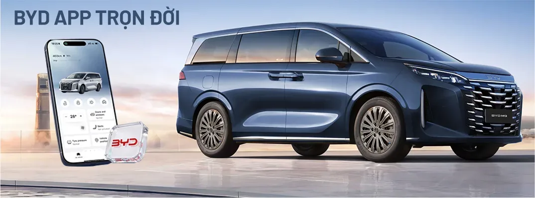 Ưu đãi tặng BYD App trọn đời khi mua BYD M9