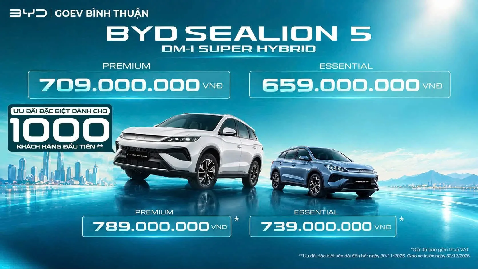 BYD Sealion 5 DM-i Chính Thức Ra Mắt 21/10/2026: Giá Từ 739 Triệu, Ưu Đãi 80 Triệu 2 Giá niêm yết và giá ưu đãi BYD Sealion 5 DM-i Essential, Premium