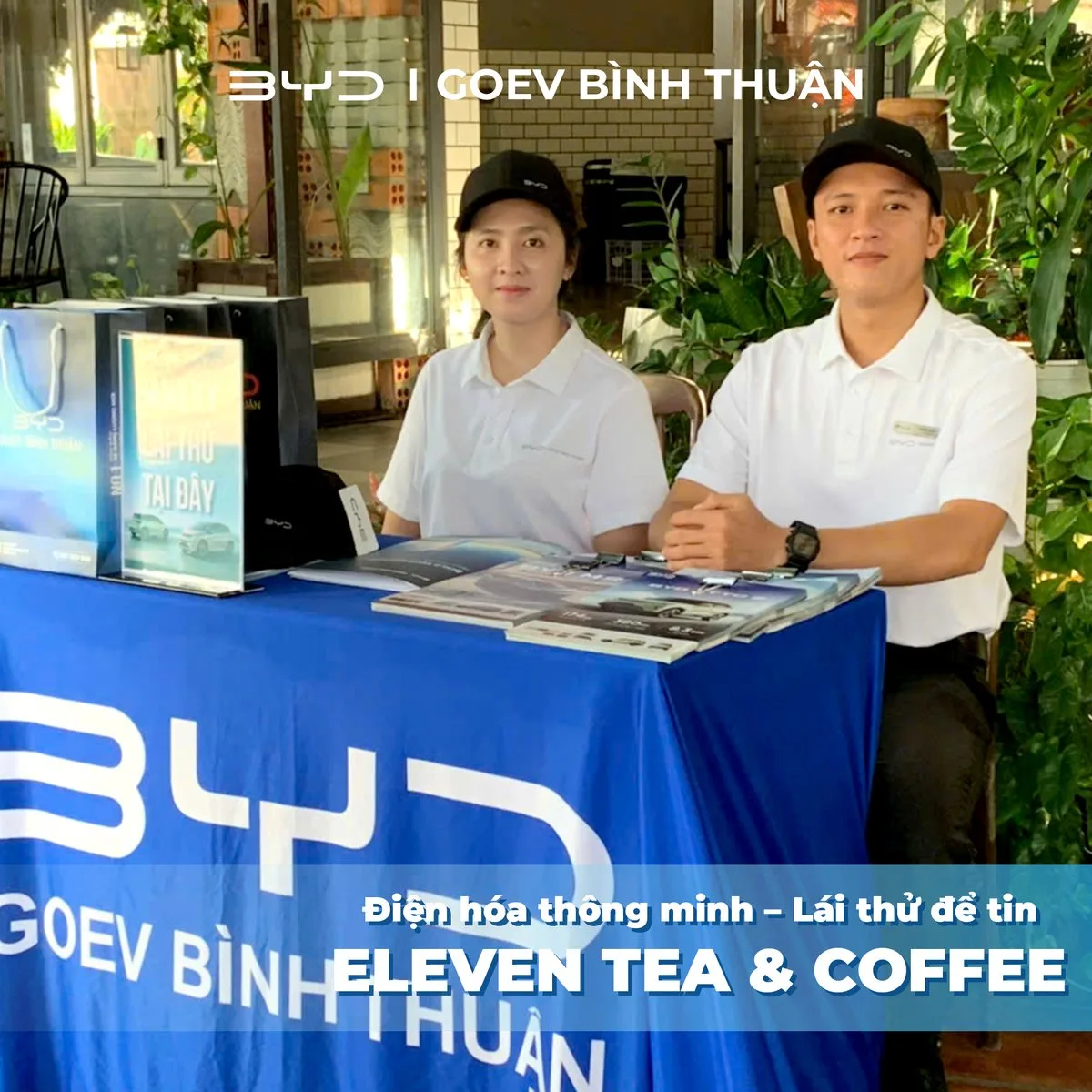 Lái Thử Xe BYD Tại Eleven Tea & Coffee Liên Hương Ngày 10/10/2026 3 Bàn tư vấn BYD GOEV Bình Thuận tại sự kiện lái thử Liên Hương
