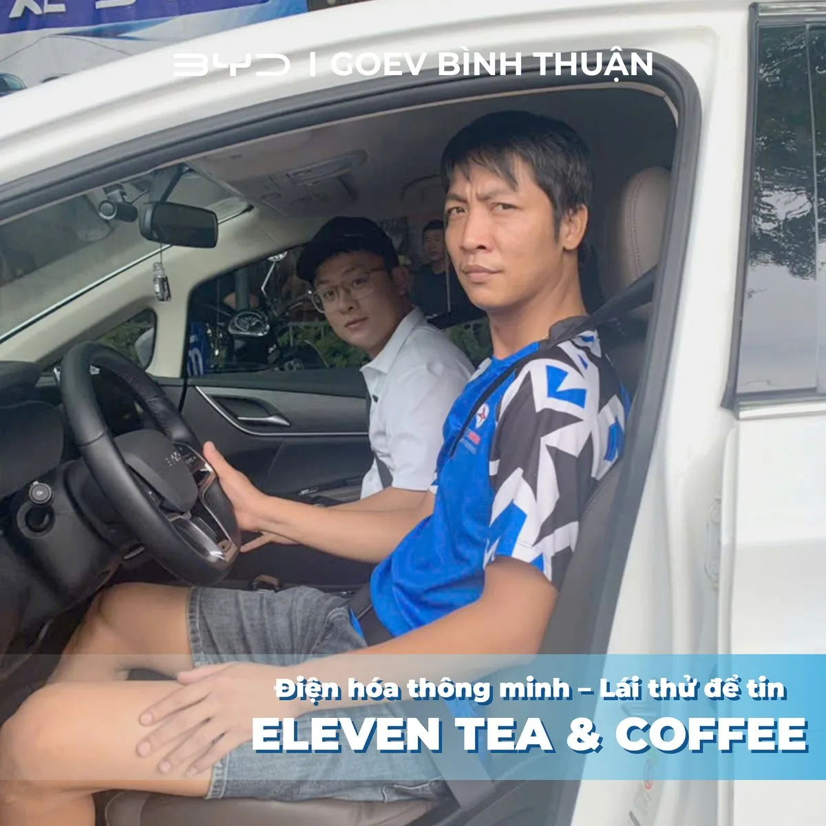 Lái Thử Xe BYD Tại Eleven Tea & Coffee Liên Hương Ngày 10/10/2026 5 Khách hàng cầm lái thử xe BYD tại Liên Hương