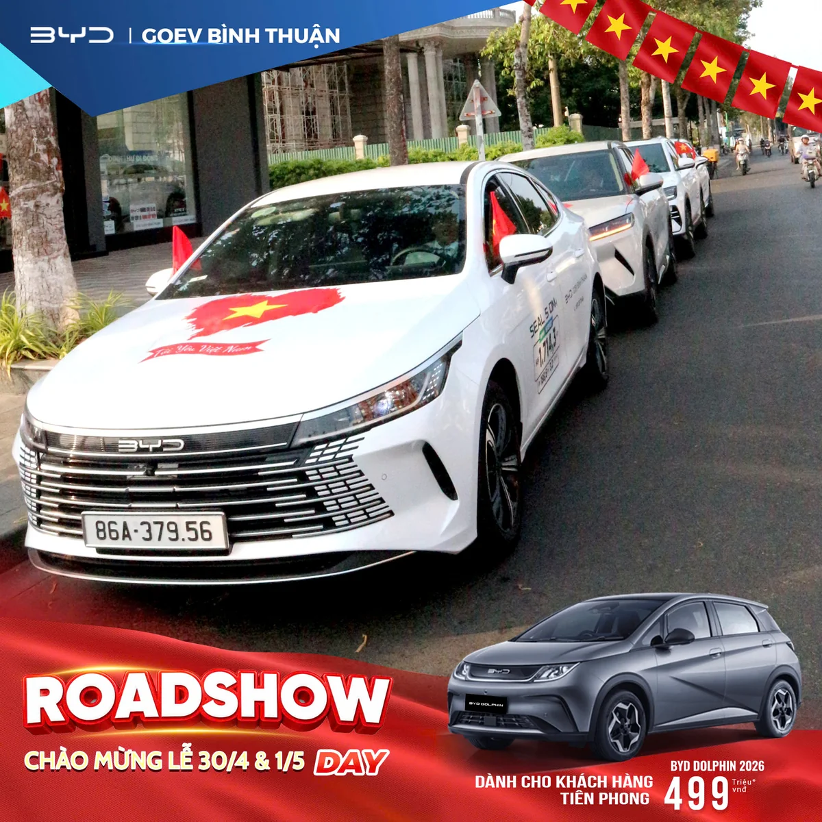 Các mẫu xe năng lượng mới của BYD tham gia diễu hành